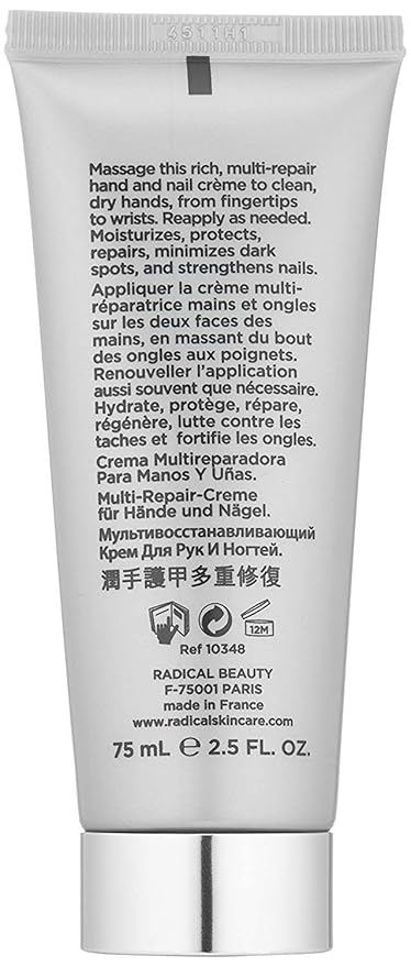 Radical Skincare Hand & Nail Multi Repair Creme - Provide Moisture & Fight Aging | Strengthens Nails & Cuticles | For All Skin Types Including Sensitive Skin | Cruelty & Paraben Free (2.5 oz, 2 Pack)