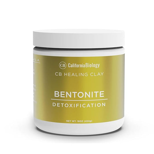 California Biology Calcium Bentonite Clay | Indian Healing Clay for Face & Body | Deep Pore Cleansing & Detox Face Mask | Skincare, Beauty, & Acne Treatment for Face (16 Ounce)