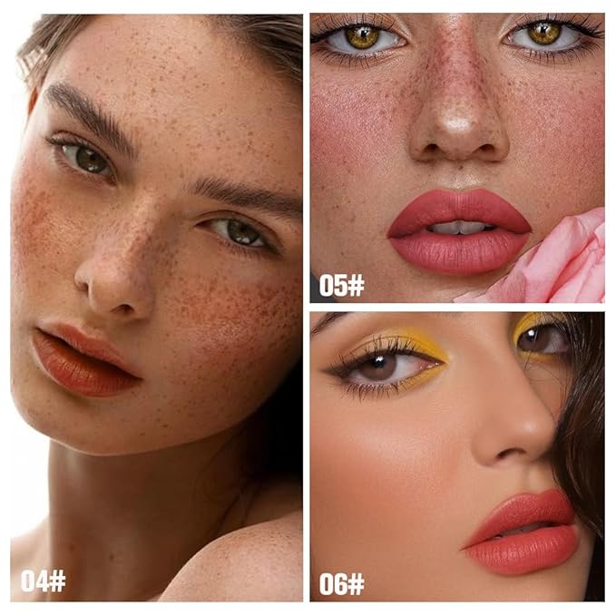 3Pcs Matte Liquid Lip Stain Peel Off Lip liner Tattoo with Tweezer, Nude Brown & Brownish Red & Orange Red Lipstick Lipstain Long Lasting Waterproof for Women, Highly Pigmented Not Faded Smudge-proof