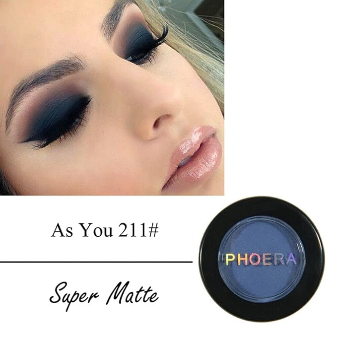 Phoera AQUAPURITY Waterproof Long Lasting Matte Eyeshadow Palette in 12 Pigment Color Face Powder Eye Shadow Cosmetic Cream Makeup Cosmetic (211 AS YOU)