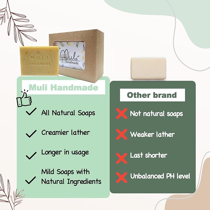 Natural Handemade Bar Soap for Men and Women with Essential oils, Scented Bar Soaps for Bath, Fragrance Regular Use Gift Set (Pack of 1) Calendula