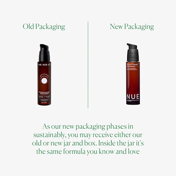 The Nue Co. BARRIER CULTURE MOISTURIZER, Hydrates Skin, pre- and probiotic with Ceramides, Peptides, Niacinamide and Squalane, For All Skin Types, Vegan, Gluten Free, 1.69 fl oz