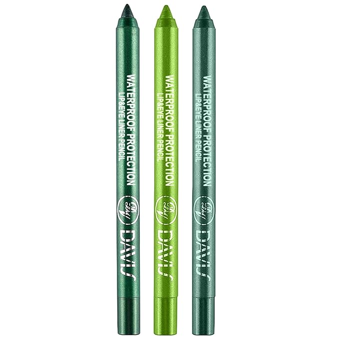 3 Colorful Eyeliner Pen Set, Eye Shadow Pencil, Pearl Eyeliner Kit Metallic Glitter Colored Eye liner for Women Eye&Lip Liner Professional Waterproof Eye Makeup (3PCS A)