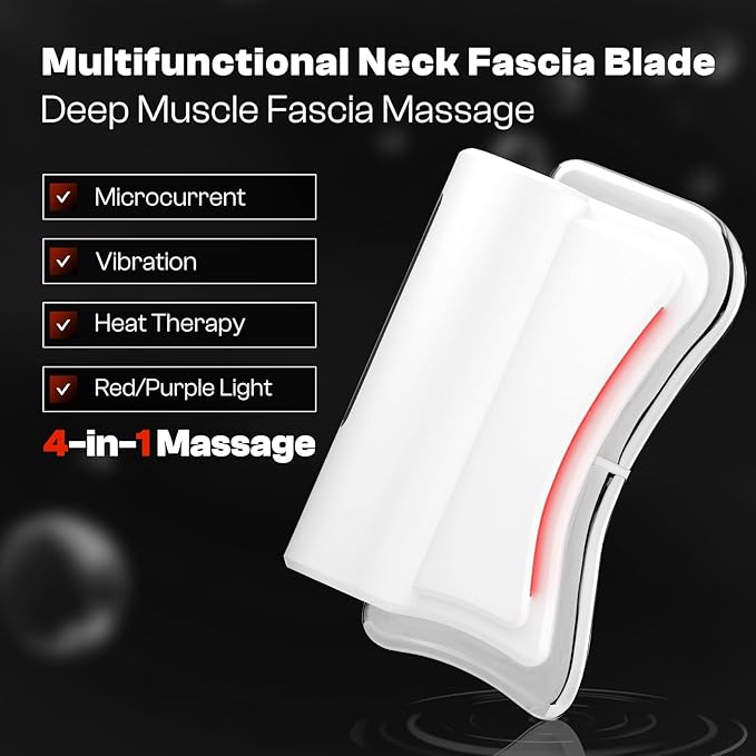Muscle Scraper Tool Fit Face and Neck, Electric Guasha Tool for Face Relaxation & Skincare with Light-Care, Suitable Gifts for Woman Girlfriend and Wife