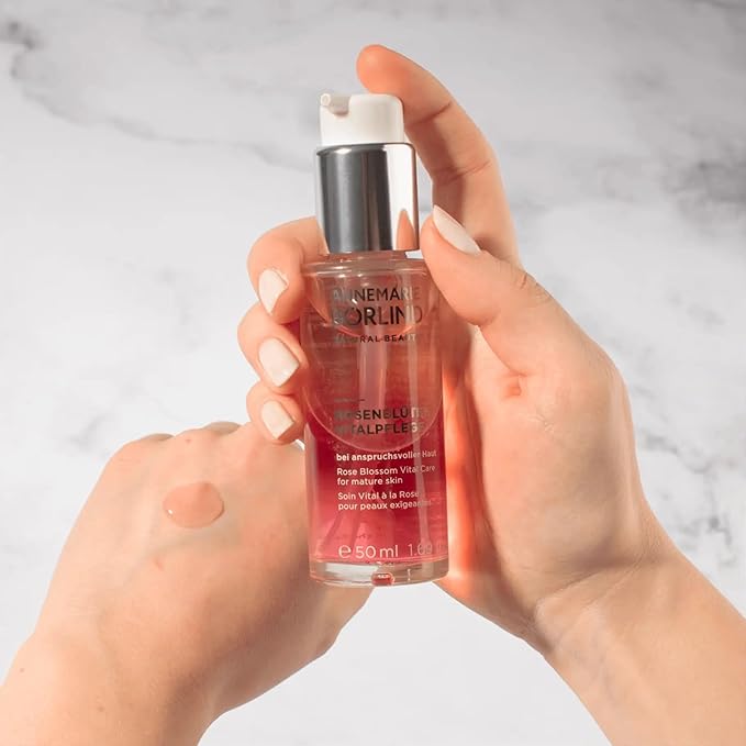 ANNEMARIE BÖRLIND – Rose Blossom Revitalizing Care – Sustainably Sourced Anti-Aging Face Serum With Valuable Plant Oils for a Vitalized and Smooth Skin – 1.69 Oz