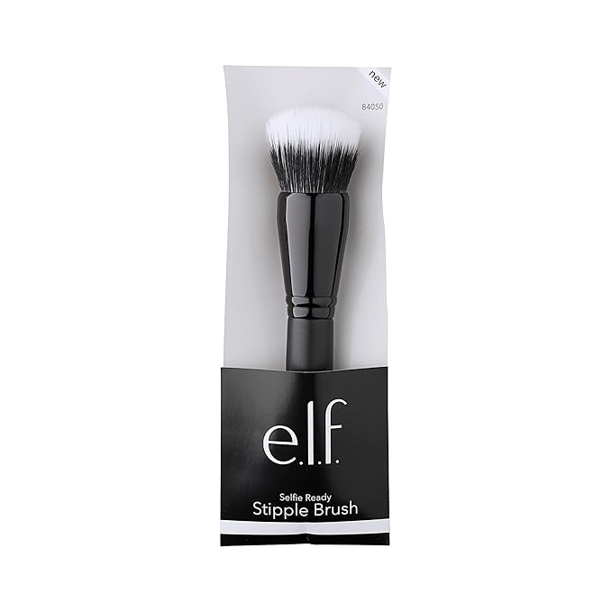 e.l.f. Domed Stipple Brush, Makeup Brush For Blending Product Into Skin, Creates A Soft Focus Effect, Made With Synthetic Bristles
