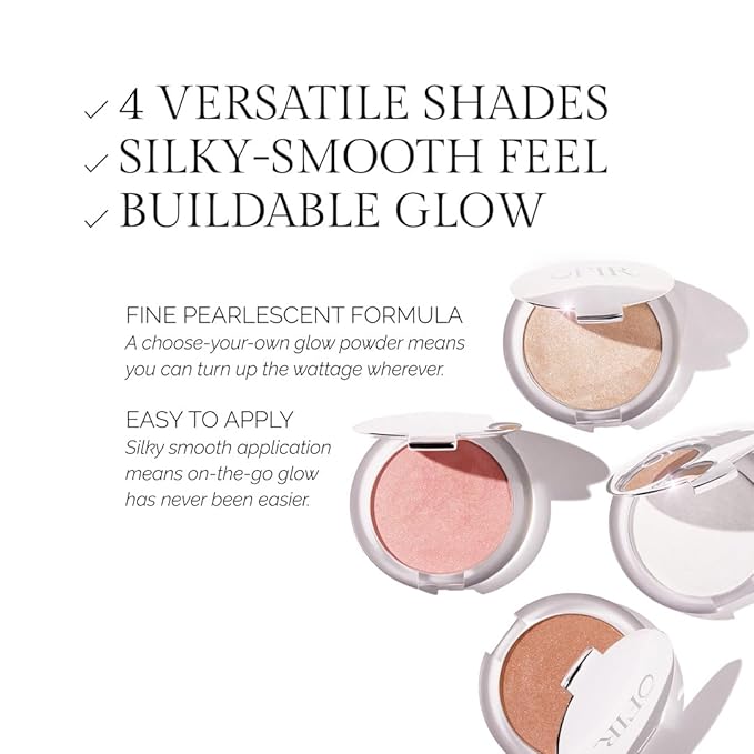 OFIR Pivot Powder | Multi-Use Glow Hydrating Highlight Blush Face Powder | Vegan Formula, Lightweight Buildable Texture | Crease-Free Compact Blush Highlighter | Sunset Spark - Warm Copper | 0.24 OZ