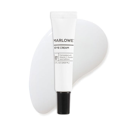 MARLOWE. No. 127 Mens Eye Cream with Vitamin C, Caffeine and Moisturizing Squalane for Puffiness, Wrinkles & Dark Circles, Targeted Under Eye Skin Care, 0.5 FL Oz