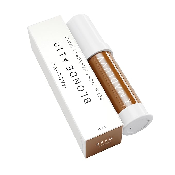 MADLUVV Professional Makeup Pigment for PMU Brow Artistry, Made in the USA, Vegan, Cruelty-free, Non-Toxic, Gel Consistency & High Retention - Blonde 110