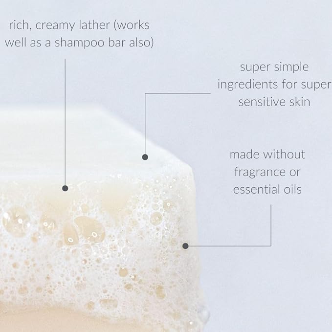 Osmia Skincare Natural Naked Body Soap | Nourish, Moisturize, Soften | Unscented, Sensitive Skin Safe | Clean Beauty For Healthy Skin (4 oz | 113 g)