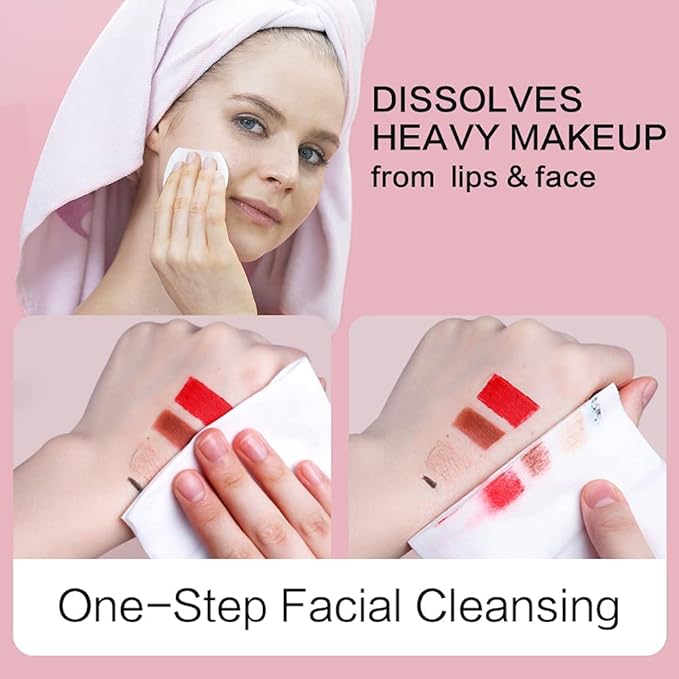 500ct Facial Cleansing Wipes Gentle Makeup Remover, Waterproof Individually Wrapped, Fragrance, Oil & Alcohol Free