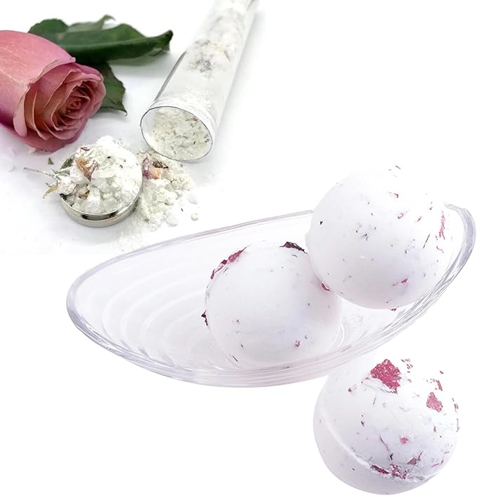 Bath Bombs for Women Spa Gift Set with Rose Milk Essential Oils Sea Salt Moisturizing Relaxing Birthday Gift for Her Bubble Bath Skincare Relaxation Aromatherapy Gifts Time Essentials