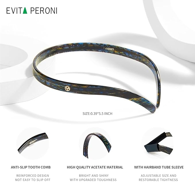 EVITA PERONI Hairband for Eyewear, No Pressure, Comfortable Headbands for Women, Light Green (1 Count)