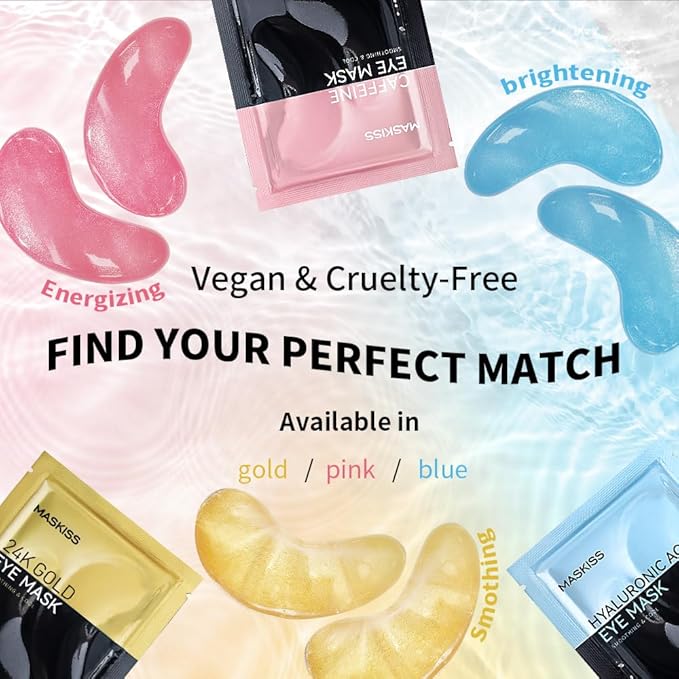 Under Eye Patches (24 Pairs), 3 Colors Eye Masks Gift Set for Dark Circles Puffy Eyes, Undereye Bags and Wrinkles, Bachelorette Party Favors, Skin Care Set Gifts for Women