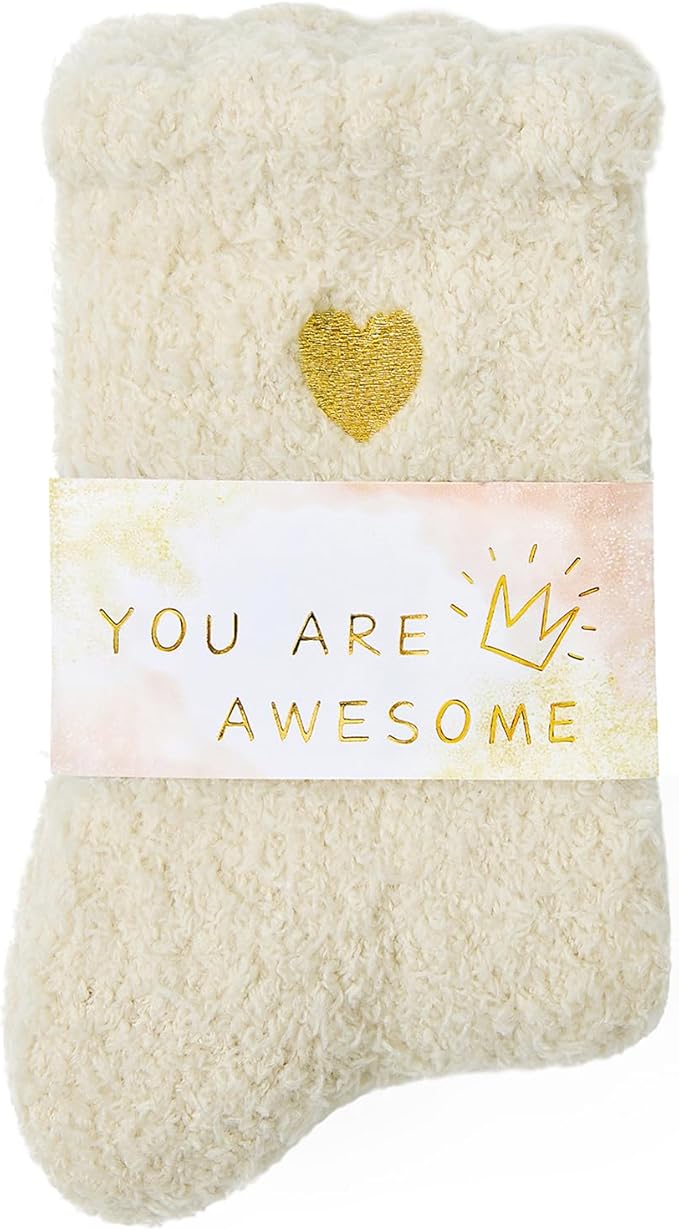 American Trends Coral Fleece Cloud Socks Ultra-Soft Fuzzy Warm Sleep Socks Cozy Unisex Gifts for Birthday Self-Care