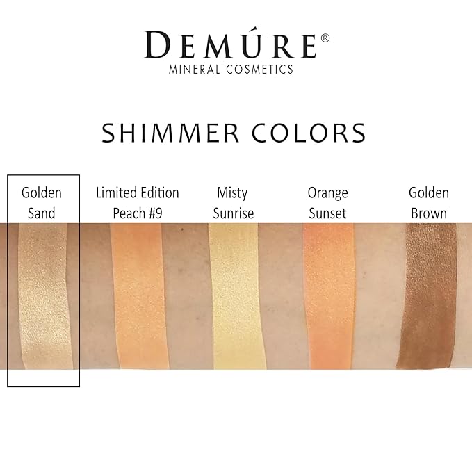 Demure Mineral Make Up (Golden Sand) Eye Shadow, Shimmer Eyeshadow, Loose Powder, Glitter Eyeshadow, Eye Makeup, Professional Makeup
