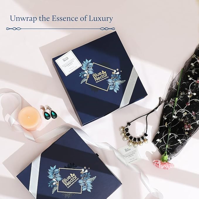 Blue Nectar Premium Ayurvedic Beauty Gift Set for Women & Men | Body Lotion, Wash & Mist with Herbal Ingredients | Ideal Christmas Holidays Gift for Mom, Dad, Girlfriend, Boyfriend & Coworkers