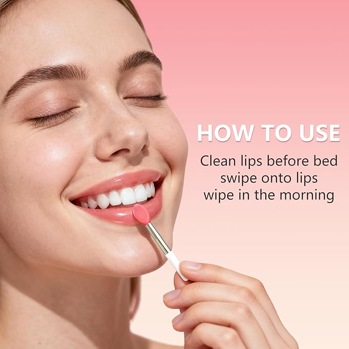 PDRN Lip Sleeping Mask, Salmon PDRN, 3 Hyaluronic Acid for Softer Lips, Long-lasting Moisture Lip Mask Overnight with Murumuru Butter & Antioxidants for Very Dry Lips Care, Korean Skin care 0.71oz