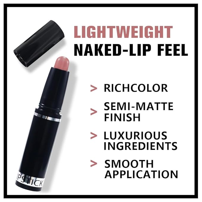 Pink Matte Lipstick Crayon Pencil Set,Velvet Lip Stick for Women 24 Hour Long Lasting Waterproof Lip Liner,Magic Lipstick 24 Hours Original Lip Liner Makeup Stain Long Lasting Waterproof