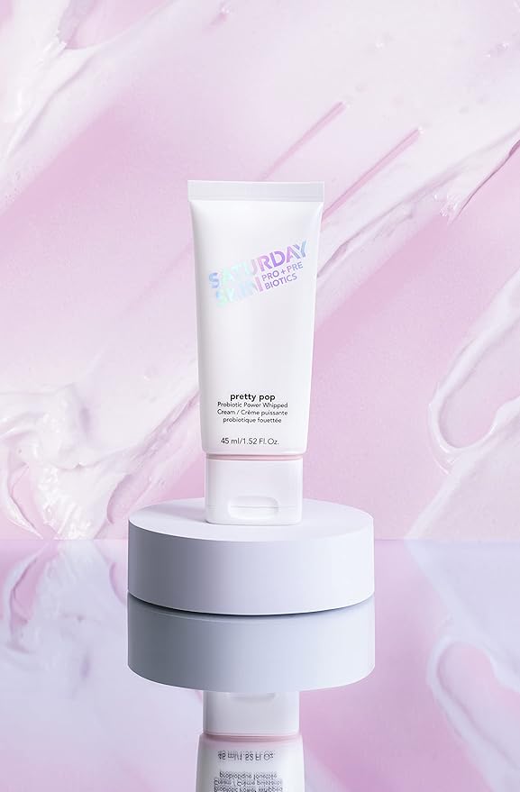 Saturday Skin Pretty Pop Prebiotics & Probiotics whipped Moisturizing Cream Nourishing Allure Best of Beauty K-Beauty Winner 2020 (1.52 Fl Oz)
