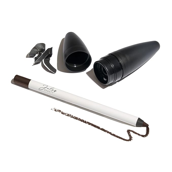 Julep Makeup Pencil Sharpener (Torpedo) + When Pencil Met Gel Sharpenable Multi-Use Longwear Eyeliner, Rich Brown