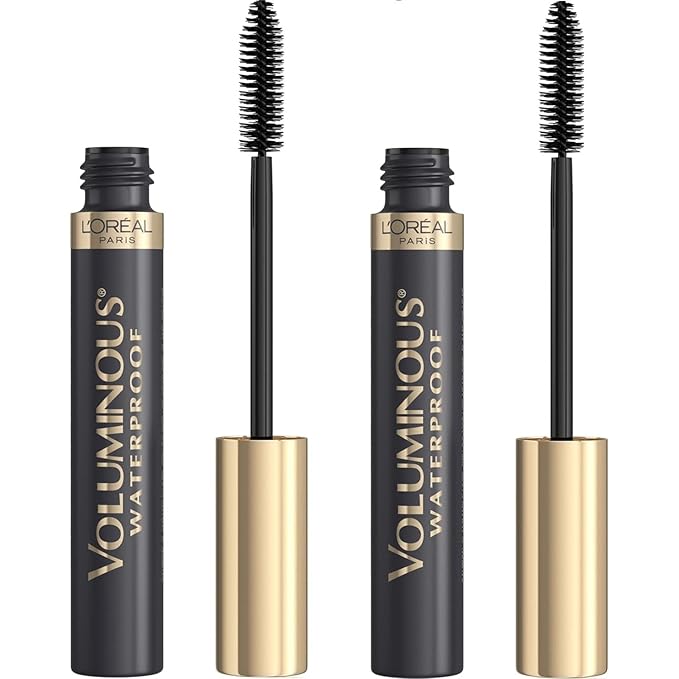 L’Oréal Paris Makeup Voluminous Original Waterproof Mascara, Black Brown, 0.28 Fl Oz (Pack of 2)