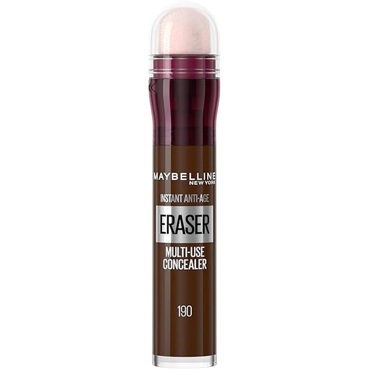 Maybelline Instant Age Rewind Instant Eraser Multi-Use Concealer, Crease-Resistant Coverage, Up to 12HR Moisturizing Wear, 190, 1 Count