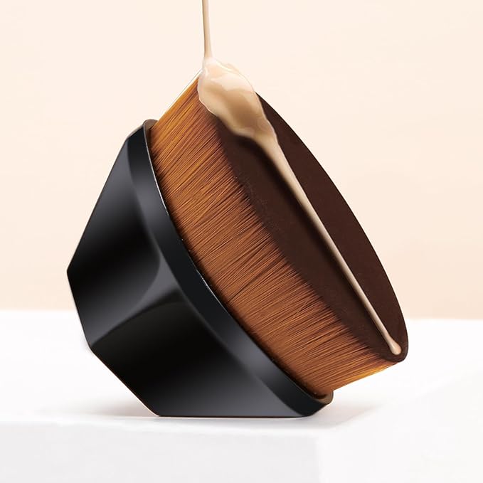 DUcare Self Tanner Brush, Large Tanning Foundation Brush for Face and Body, Kabuki Tan Applicator for Smooth and Even Coverage with Protective Case