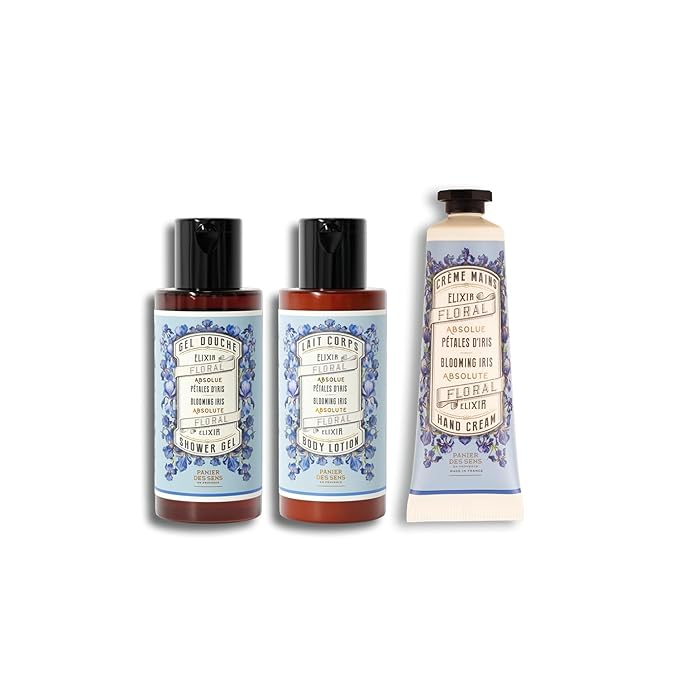 Panier des Sens Body Lotion, Moisturizer - Made in France 97% natural - 8.45 Floz/250 ml (Iris Set)