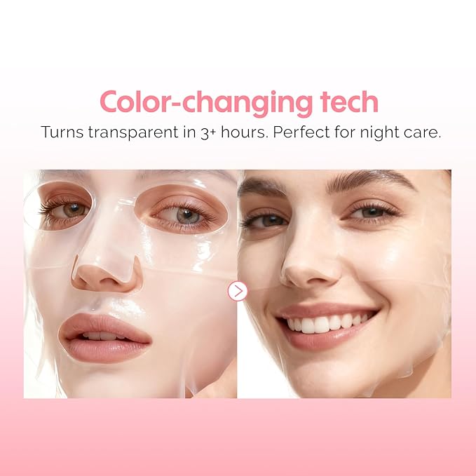 ZealSea Bio Collagen Wrapping Hydrogel Face Mask, Overnight Jelly Gel Sheet Mask for Glass Skin, Deep Hydration, Pore Care, Elasticity Improvement, Firming, Advanced Facial Skincare Solution, 4 Pack