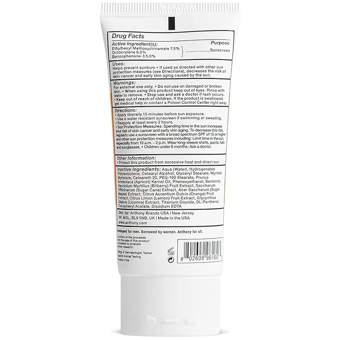 Anthony Day Cream SPF 30, 3 Fl Oz Algae Facial Cleanser, 8 Fl Oz.