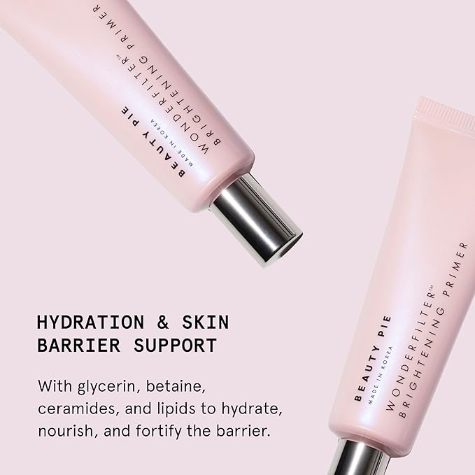 Beauty Pie Wonderfilter Brightening Primer – Lightweight Skin-Barrier Skincare Primer with Prism Pearls, Ceramides & Niacinamide for Radiant, Blur Finish