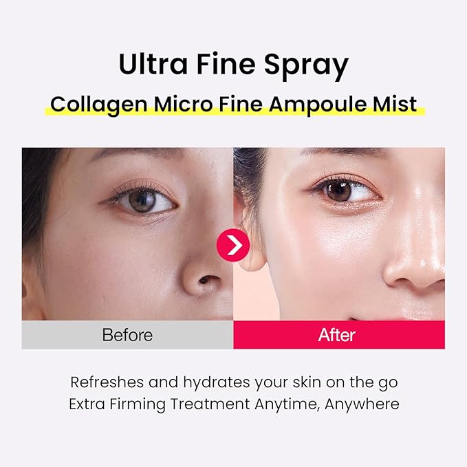 The Skin House Ultra Collagen Dewy & Glow Ampoule Mist I Retinol, Niacineamide, Adenosine| Glowy Collgen Ampoule & Double Layer Mist Spray I Korean Skincare [80ml/ 2.70 fl.oz]