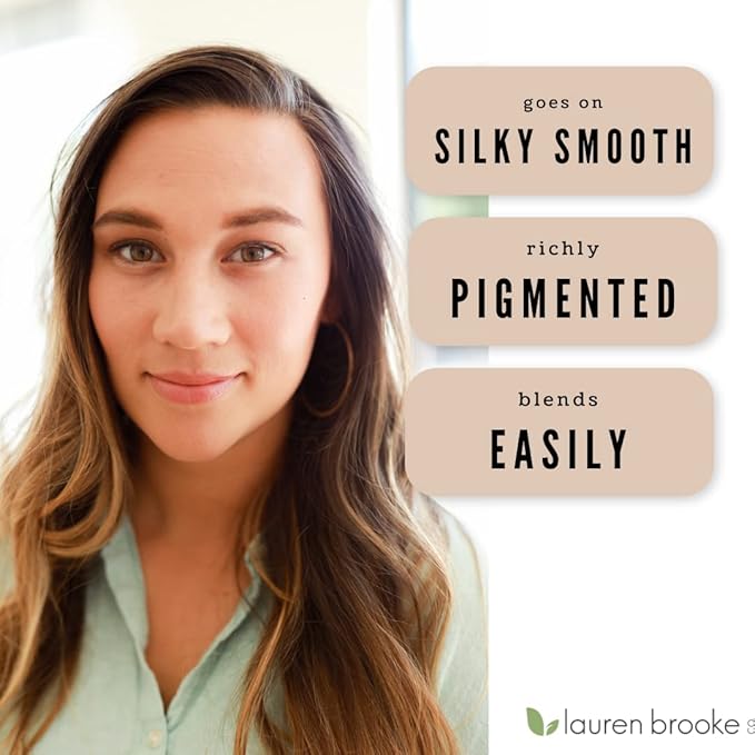 Lauren Brooke Cosmetiques Pressed Eye Shadow Duo, Richly Pigmented Natural Eyeshadow, EU Certified Organic Makeup For Women (Evergreen/Indian Summer)