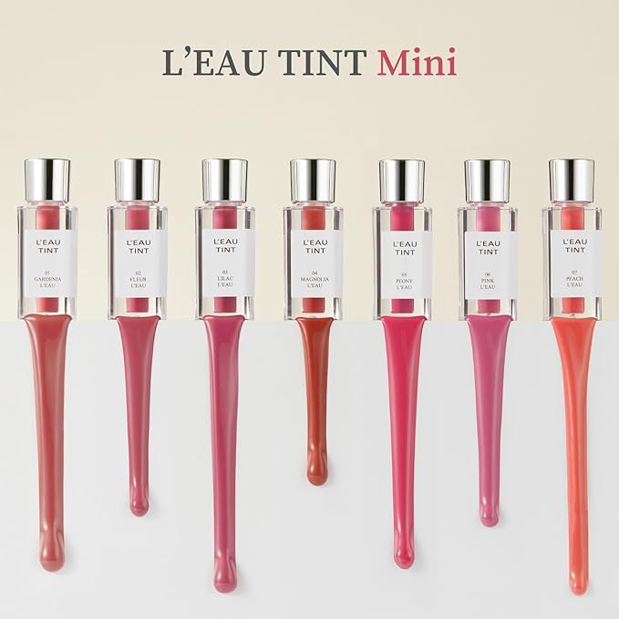 BBIA L’EAU Tint – Glossy & Glow Lip Stain, Watery Lip Tint, Non-Sticky, High Shine Finish, Long-lasting, Moisturizing, Lightweight, Natural, Daily Use, Vegan, Korean Lip Makeup (03 LILAC L'EAU - MINI)