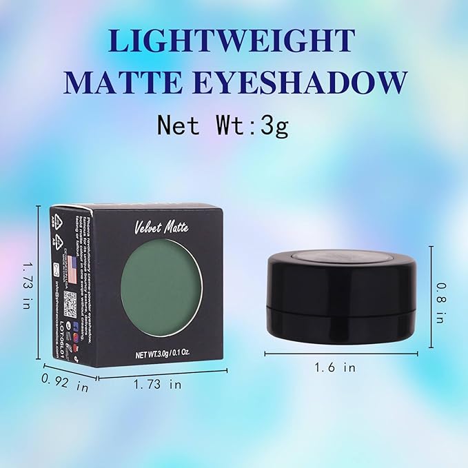 MEICOLY Single Green Eyeshadow Palette,Matte Green Eye Shadow for St Patricks Day Makeup,Pressed Powder Eyeshadow,Matte Shade Eyelid Color Eye Makeup,High Pigment,Long Wear