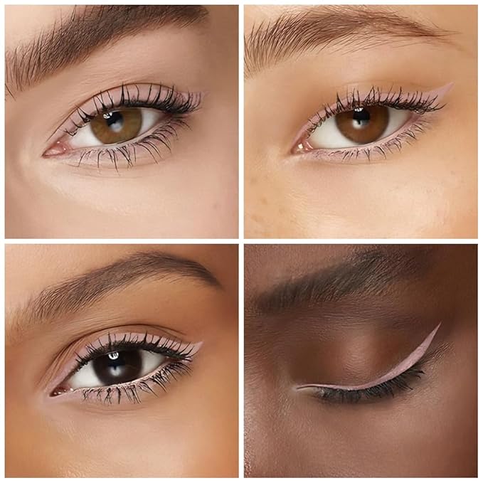 evpct 2Pcs Pastel Mauve Gel Eyeliner Pencil Waterproof for Women Eye Face Paint, Mauve Matte Cream Eyeliner Stick Crayon, Cat Eye Liners Eyeshadow Makeup Smooth Glide delineador de ojos contra el agua