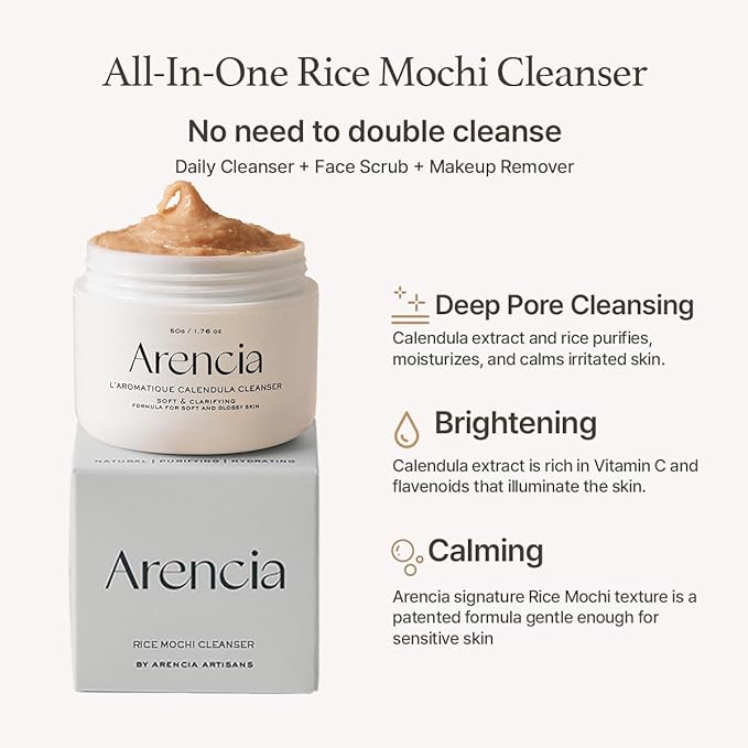 Calendula Rice Mochi Fresh Cleanser - Moisturizing & Deep-Cleansing (1.76oz)
