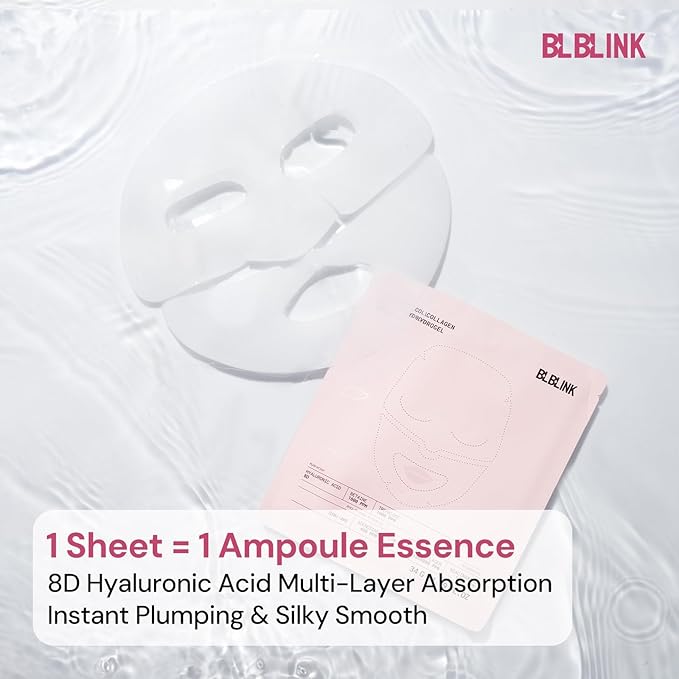 4 Pack Moisturizing Collagen Firming Hydrogel Mask 34gx20ea, Overnight Repair for Dry Skin, Collagen Face Masks, Firming & Anti-Aging, Hydrating Face Masks，Skincare