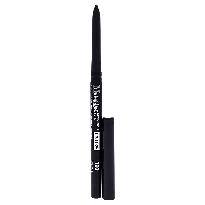 Pupa Milano Made To Last Definition Eyes - Creamy Retractable Automatic Eyeliner - Easily Create Instant, Smudge Free Intensity - Lasting Color Liner For Waterline Or Lid - 100 Deep Black - 0.012 Oz