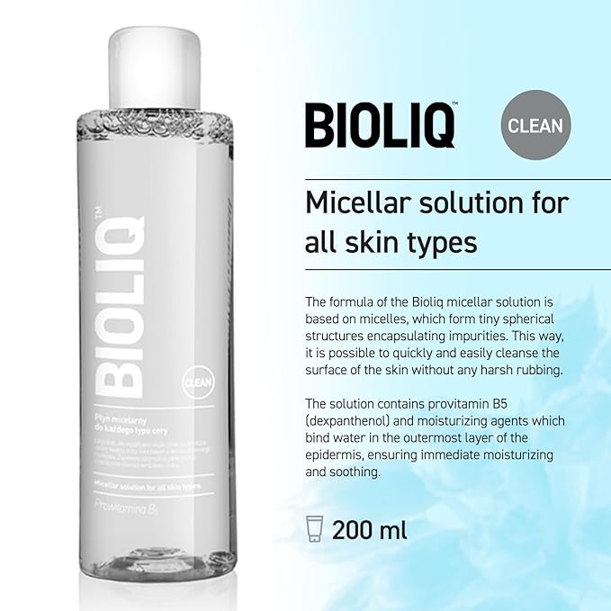 Clean Micellar Solution - Gentle Skin Cleanser with Provitamin B5 & Moisturizing Agents, Paraben-Free Formula for Smooth Complexion - 200 ml