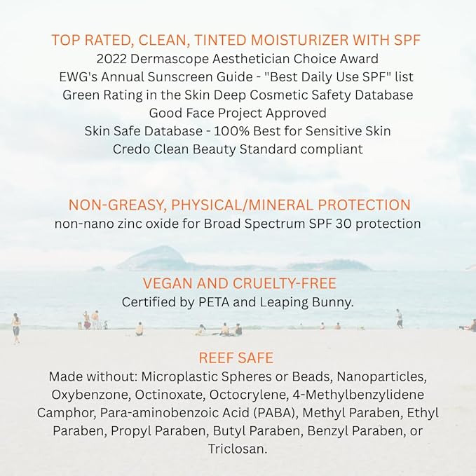 Suntegrity 5 in 1 Tinted Mineral Sunscreen for Face (SPF 30-2 oz) - Fair | BB Cream Moisturizer with Physical UVA/UVB Broad Spectrum Protection | Safe for Sensitive Skin