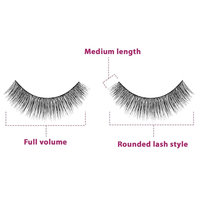 Ardell False Eyelashes Double Up 208 - Black, Dramatic Volume, Full Strip, Flared & Thick Lashes for a Bold Look, 4 Pack