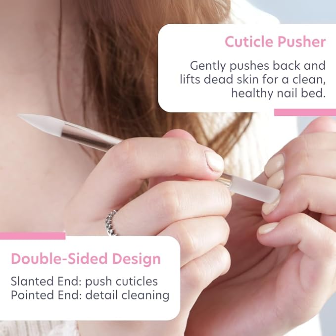 Bona Fide Beauty Nail Kit: Handmade from Czech Glass, Perfect Gift for Teenage Girl, 4PC Gift Set in Clear Color - Foot File, Traveil Nail File, Glass File, 1 Cuticle Pusher