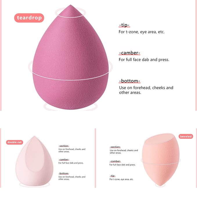 Pink Makeup Brushes and Makeup sponge- Wooden Handle with Soft Synthetic Bristles,for Face & Eye Makeup|Professional Makeup Brushes set for Women & Girls|19-piece set