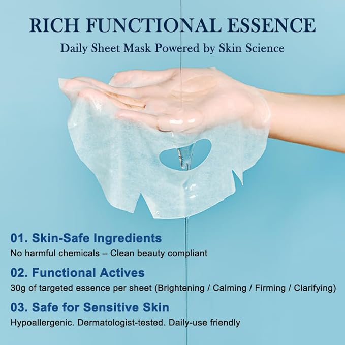 NACIFIC Face Masks Skincare Korean – Premium 10-Sheet Variety Pack for Ultimate Skin Nourishment – Hyaluronic Acid, Ceramide & Vitamin-Infused for All Skin Types