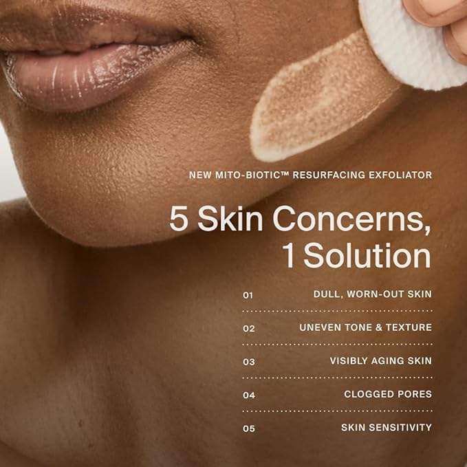 Timeline Mito-Biotic™ Resurfacing Face Exfoliator- with Plant-Based Acids to Purify, Tone, Hydrate, Refine Texture & Unclog Pores - 3.38 Fl Oz