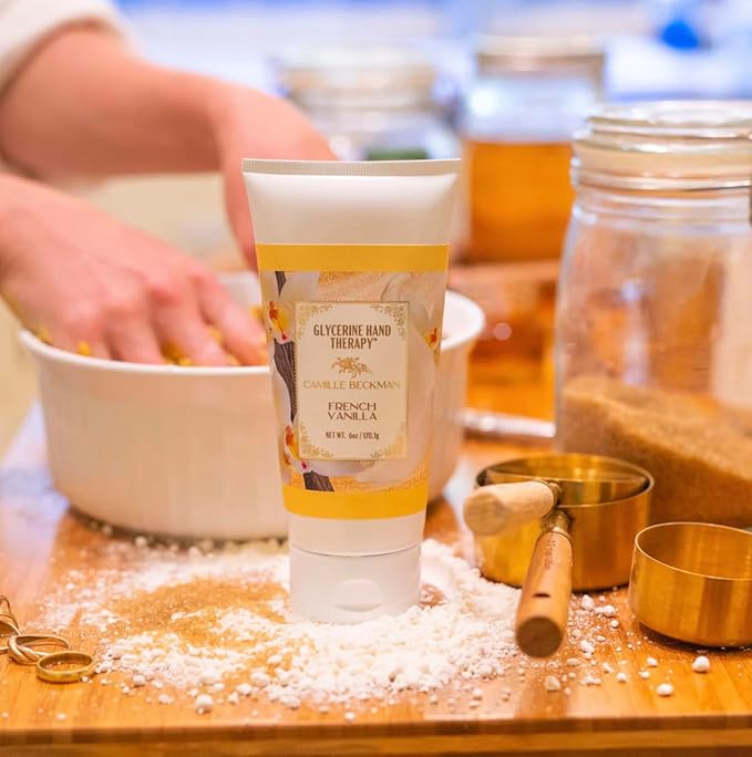 Camille Beckman Glycerine Hand Therapy Cream, French Vanilla, 6 Ounce