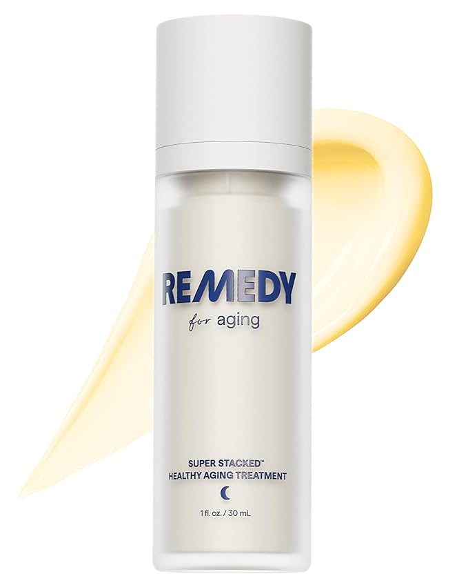 Remedy for Healthy Aging - Retinaldehyde, Resveratrol, Glycolic Acid, Argireline, Ferulic Acid, Matrixyl 3000 - Anti-Aging Treatment for Wrinkles, Uneven Texture & Tone - By Dermatologist Dr. Shah