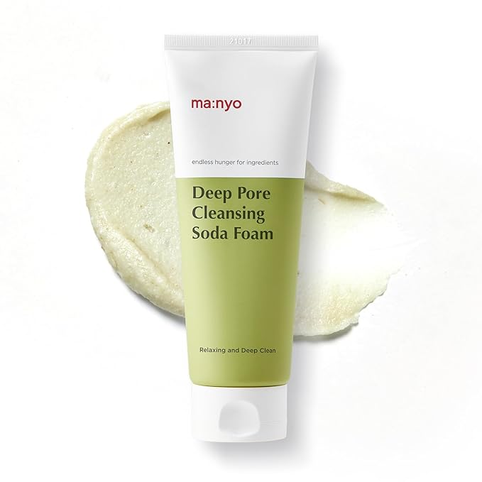ma:nyo Deep Pore Cleansing Soda Foam, Pore Cleaner, Facial Cleanser with Green Tea, Exfoliating Papaya Enzymes, Korean Skin Care, 5.0 fl oz (150ml)
